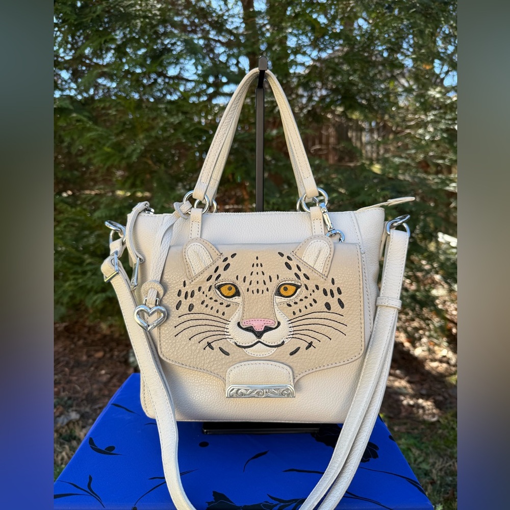 Brighton "Snappy" Collection Leopard Flap Bennett Satchel *RARE*